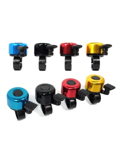 Zvonek na kolo, ČERNÁ, ding eloxovaný, 2,5 cm