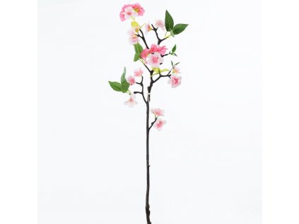 Umělá větev, dekorace, TŘEŠEŇ, růžová, 65cm, 1ks