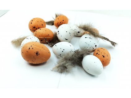 Velikonoční vajíčka, plast., 2-4cm, mix, 16ks