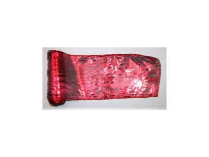 metalicka organza cervena