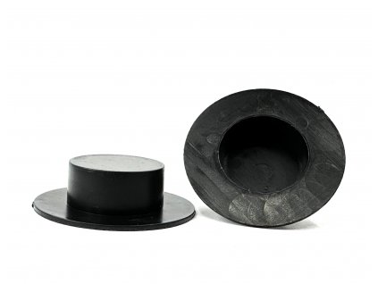 klobouček, plastový, černý