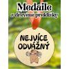 medaile, odvážný