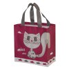 KITIKAT , nákupní taška PP 10 l, bordova, vinova