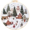 649471 vyšívací vánoční sada vesnička