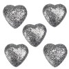 649775 polystyren srdíčka stříbrný