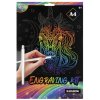 220026 škrabací obrázek duhový unicorn a4