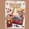 400093 dřevěné puzzle kočka
