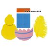 Sada k dotvoření, Velikonoční kuřátko s peříčky, pěnové, 5ks/bal.