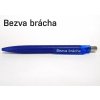 TRP , Propiska s textem, modrá, "Bezva brácha"