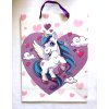 Dárková papírová taška, LUX 3D třpytivý jednorožec mix, 40x30x12 cm, 1ks (17183)