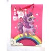 Dárková papírová taška, LUX 3D třpytivý jednorožec mix, 40x30x12 cm, 1ks (17183)