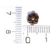 Korálky kovové, 1ks, 6mm, květina staroměděná