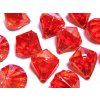 Korálky plast., ČERVENÝ diamant, 23x18mm/bal.