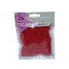 Korálky plast., červené perleť, 6mm, 426ks/bal.