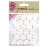 Korálky plast., perleť bílá, 16mm/bal.