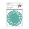 Papírové podtácky, tyrkys, průměr 11,5cm, 35ks/bal.