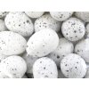 Velikonoční vajíčka, 2,5cm, bílé kropenaté, 70ks/bal.