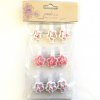 Dekor. kolíčky, SLEPIČKY růžové, 3,5cm,9ks (drs129c)