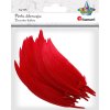 Peří, barva RUDÁ, 24ks/bal