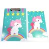 24068, Desky A4 s klipem + blok linky A5, jednorožec na tyrkysové, 1ks
