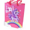 Dárková papírová taška, LUX 3D třpytivý jednorožec mix, 32x26x10 cm, 1ks (17182)