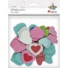 Dekorace, samolepící, srdíčka, mix barev, 472868