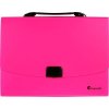 Šanon na třídění dokumentů, fluo růžový, 13 přihrádek, 1ks, (302293)