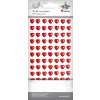 Samolepky, RUDÁ SRDÍČKA, 9 mm x 1 cm, 77ksarch