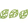 Dekorace, dřevěné, zelené LISTY, 2.2 x 4.2 cm, 15ks