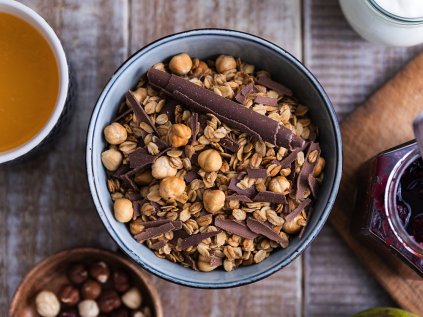 Lískové ořišky a čokoláda granola (Gramáž 1 000 g)