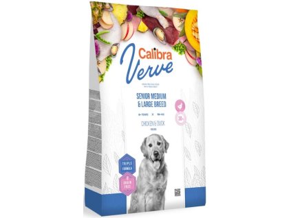 Calibra Dog Verve GF Senior Medium & Large Chicken & Duck 12 kg