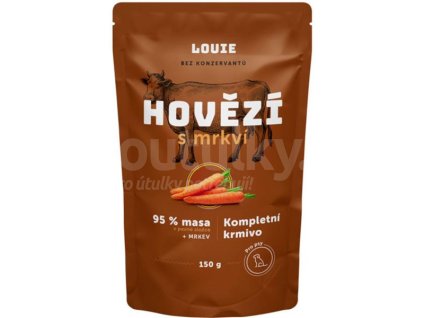 Louie kaps.pro psy hovězí s mrkví 150g