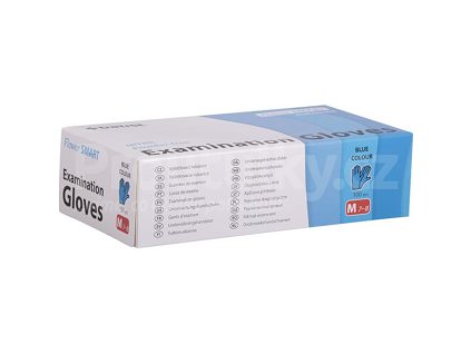 Rukavice nest. nitril FLOWER SMART M 100ks bez pudru modré