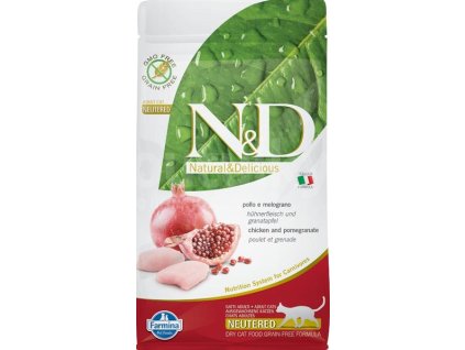 N&D PRIME Cat GF Chicken & Pomegranate Neutered Adult 1,5 kg KM