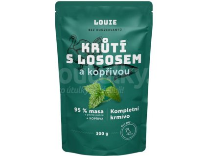 Louie kaps.pro psy krůtí s lososem a kopřivou 300g SPP