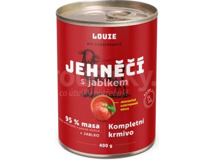 Louie konz.pro psy jehněčí s jablky 400 g PU