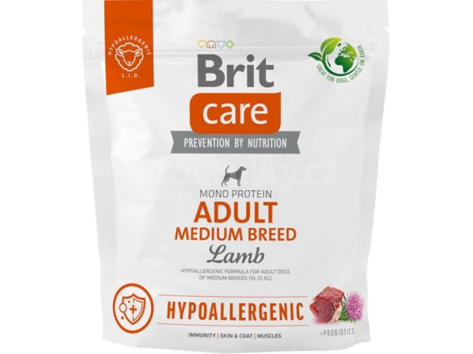 Brit Care Dog Hypoallergenic Adult Medium Breed, 1 kg HR