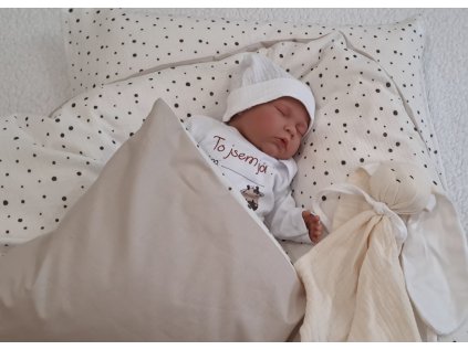 Péřová zavinovačka Puntík s béžovou
