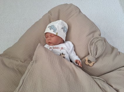 Péřová zavinovačka mušelínová Béžová