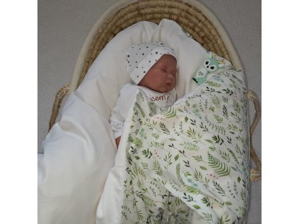 Péřová zavinovačka Kapradí s bílou