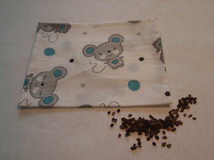 Nahřívací polštářek Myšky s pohankovými slupkami