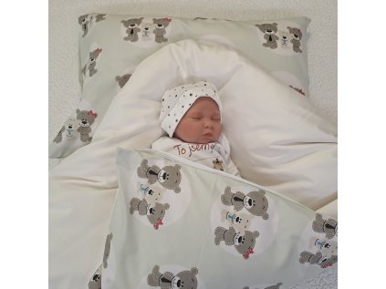 Péřová zavinovačka Medvědí rodinka Sada 4v1