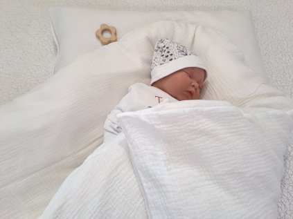 Péřová zavinovačka mušelínová Bílá Sada 4v1