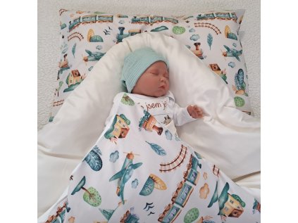 Péřová zavinovačka Vláček a letadlo Sada 4v1