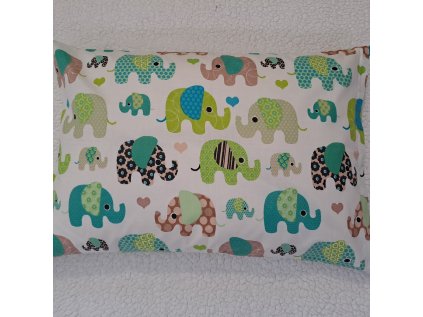 Povlak na polštářek Sloni barevní 40 x 60 cm