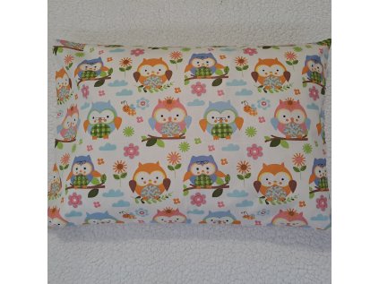 Povlak na polštářek Sovičky oranžové 40 x 60 cm