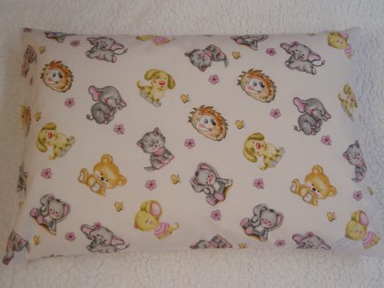 Povlak na polštářek Veselá zvířátka 40 x 60 cm