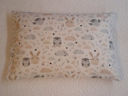 Povlak na polštářek Zajíček a sova 40 x 60 cm