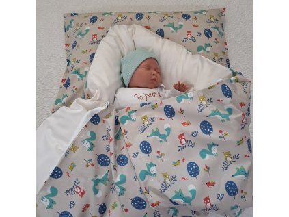 Péřová zavinovačka Liška a sova Sada 4v1