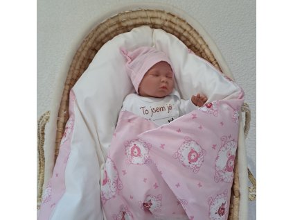 Péřová zavinovačka Víla růžová